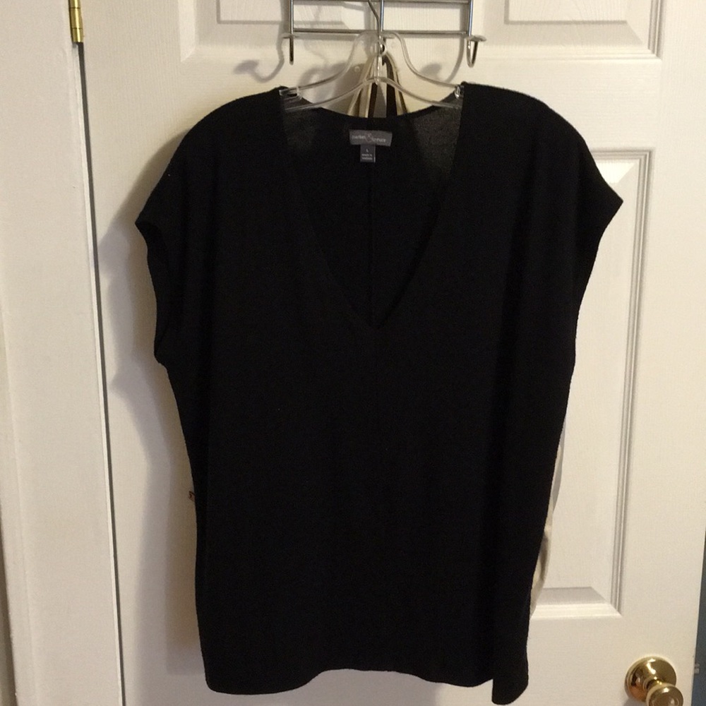 Market and Spruce knit black Stitch Fix top